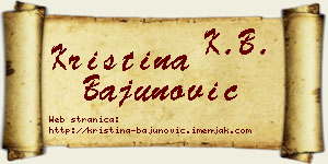 Kristina Bajunović vizit kartica
